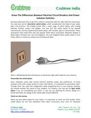 Know The Differences Between Electrical Circuit Breakers And Power Isolation Switches.pdf